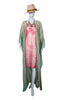 Long Open Front Silk Kaftan - Midsummer