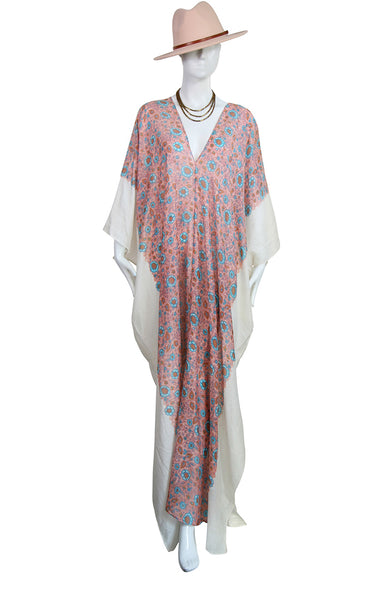 Long Cotton/Silk Kaftan - Midsummer