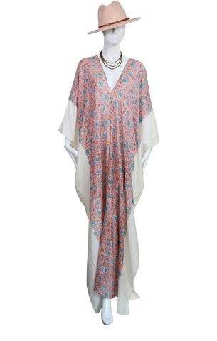Long Cotton/Silk Kaftan - Midsummer