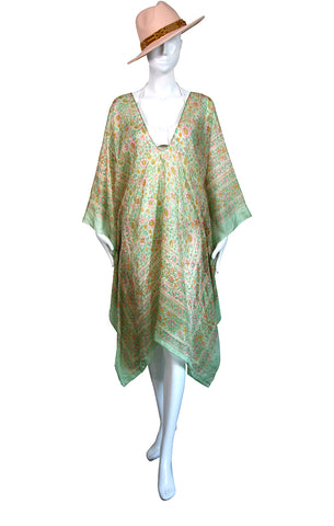 V-Neck Silk Cover Up - Midsummer