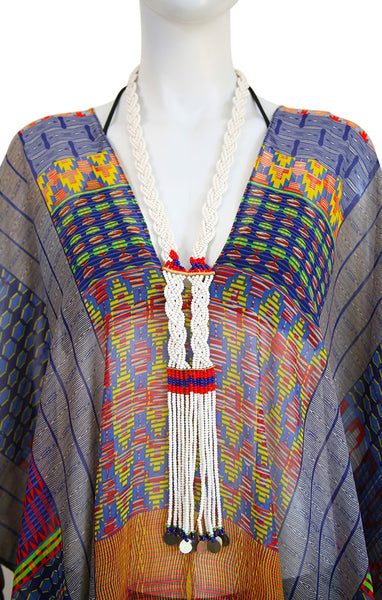 Native American braided beaded necklace