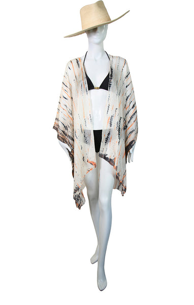 Petite Open Front Tie Dye Kaftan