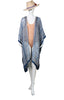 Knee Length Open Front Silk Ikat Kaftan