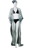 Floor Long Open Front Silk Tie Dye Kaftan