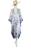 3/4 Long Silk Charmeuse V-Neck Kaftan
