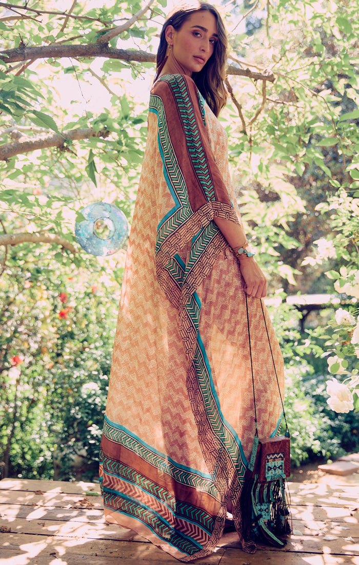 long silk kaftan dress Silk Kaftan Dress in Azure | Final batch Petite