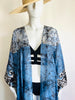 3/4 Long Open Front Silk Kaftan