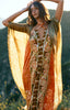 Floor Long Open Front Silk Kaftan