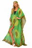 Floor Long Open Front Silk Kaftan - Batik