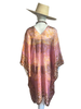 Knee Length Open Front Silk Kaftan - Batik