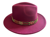 Fedora Custom Hat - Burgundy