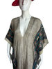 Long Silk V-Neck Kaftan - Trigon