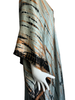 Long Silk V-neck Kaftan - Handmade Tie Dye