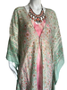 Long Open Front Silk Kaftan - Midsummer
