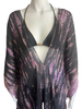 Floor Long Open Front Silk Kaftan - Tie Dye