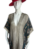 Long Silk V-Neck Kaftan - Trigon