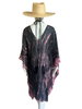 Knee Length Open Front Kaftan - Tie Dye