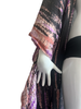 Floor Long Open Front Silk Kaftan - Tie Dye