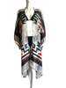Knee Length Open Front Silk Kaftan - Tahoe