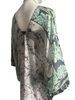 Knee Length Open Front Silk Kaftan - Multi Batik