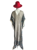 Long Silk V-Neck Kaftan - Trigon