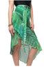 Tropical Palm - Wrap Ruffle Skirt