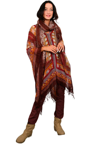 MAGIC DESERT - WOOL PETITE PONCHO