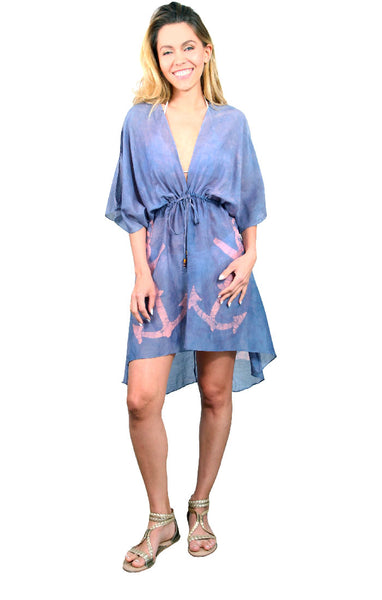 Cape Cod Mini Cascade Robe - Grey/Pink