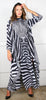 Zebra - Long Slit Dress/Necklace