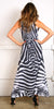 Zebra - Long Slit Dress