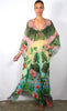 Banana Palm Shaded - Slit Maxi Kaftan