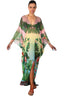 Banana Palm Shaded - Slit Maxi Kaftan
