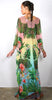 Banana Palm Shaded - Slit Maxi Kaftan