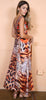 Leopard - Drawstring Slit Dress