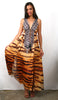 Bengal Tiger - Drawstring Slit Dress