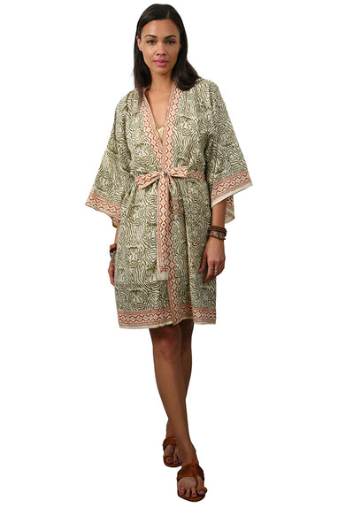 Tiger - Short Kimono Cotton Robe