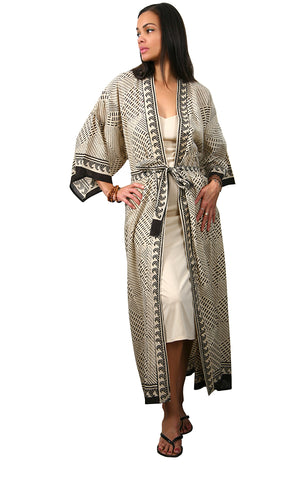 Waves - Long Kimono Cotton Robe