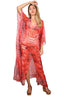 Red Ivy - Slit Maxi Poncho