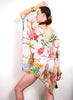 Rococo / White - Open Side Poncho