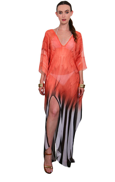 Blush Fan - Slit Maxi Poncho