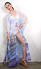 Crete Postcard - Side Drape Maxi Kaftan