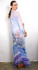 Crete Postcard - Side Drape Maxi Kaftan