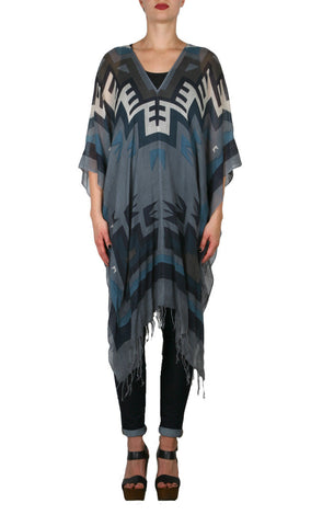 Tahoe Wool Regular Poncho - Blue Boot