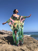 Banana Palm Ombre- Side Drape Kaftan